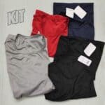 Kit 5 Camisetas Dry Fit Lisa Masculina Basica Academia