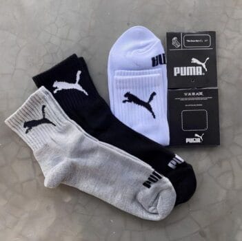 Kit 6 Pares Meias Puma Cano Médio Masculino Adulto Algodão