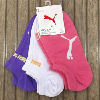 Kit 9 Pares Meias Puma Sapatilha Soquete Invisível Original