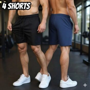 Kit 4 Short Praia Masculino Bermuda Tactel Verão Academia