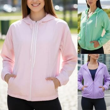 Jaqueta Feminina Izing Corta Vento Tendencia 2025 Fitness As