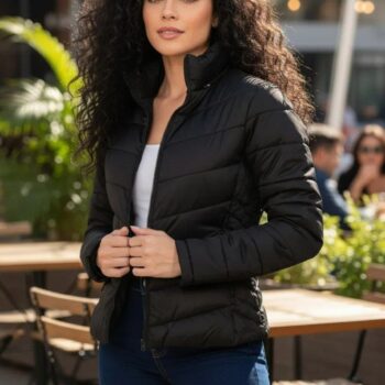 Casaco Bobojaco Jaqueta Puffer Feminina Corta Vento Nylon