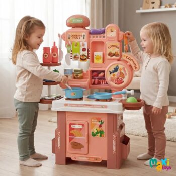 Cozinha Bancada Infantil Mini Chef Com 46 Peças Maxi Toys