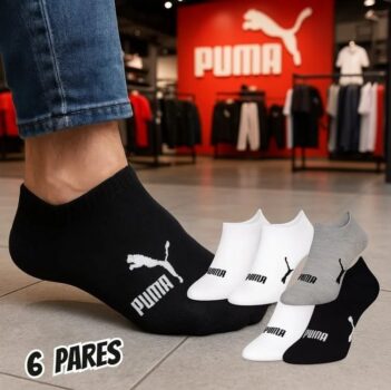 Kit Com 6 Meias Sapatilha Invisivel Algodão Sport Puma