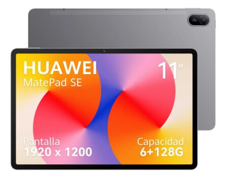 Tablet HUAWEI MatePad SE 11 6+128GB Tela HUAWEI FullView de 11″ para Conforto Visual Superbateria de 7700 mAh 225W Câmera Traseira 8 MPCâmera Frontal 5 MP Cinza Nebula