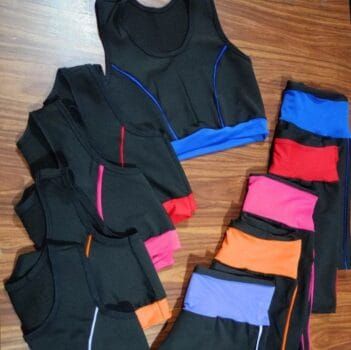 2 Conjunto Fitness Feminino Top E Short De Academia