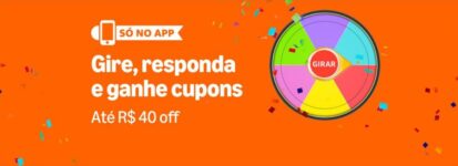 Roleta de Cupons APP Amazon até R$100 OFF