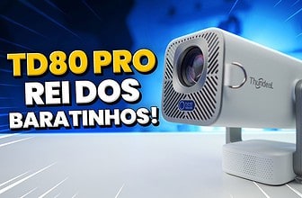 Thundeal TD80 Pro: Projetor Full HD Barato com 750 ANSI Lumens, Wi-Fi 6 e Android 13