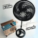 Ventilado De Coluna Turbo 6 Pás 40cm Preto Ventisol Diâmetro 40 Cm Frequência 80 Watts