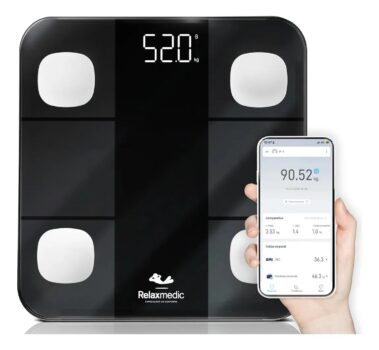Balança Digital Corporal Bioimpedância Aplicativo Bluetooth Relaxmedic