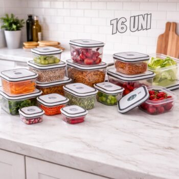 Electrolux Kit 16 Potes Herméticos de Plástico Retangular