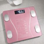 Eps-6905 Balança Bioimpedância Digital Epsilon Corporal Inteligente Bluetooth Com App, Lcd, Vidro Temperado, 180kg, Fitness, Peso, Saúde, Academia, Casa - Cor Rosa
