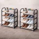 Kit 2 sapateiras 8 Pares Sapatos Pequena Para Entrada Da Porta