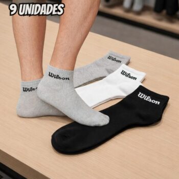 Kit 9 Pares Meias Wilson Cano Médio Masculino Adulto