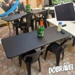 Mesa Dobrável Vira Maleta Com Alça Portátil 1.80m, Portátil, Mulltx, Preto