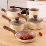 Mimo Style Jogo de 5 Panelas Alumínio Indução Pratic Cook Crema