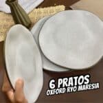 Oxford Conjunto de 6 Pratos Rasos 27,5cm Ryo Maresia