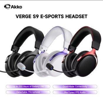 Headset Akko VERGE S9 Áudio 7.1 Quad Mode