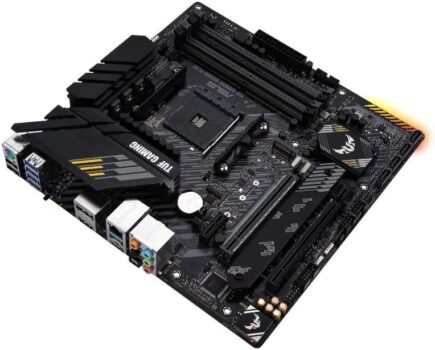 Placa-Mãe ASUS TUF Gaming B550M-PLUS AM4 mATX — Suporte Ryzen, PCIe 4.0, M.2 NVMe, DDR4, HDMI/DP, LAN Gigabit, Durabilidade Militar para PC Gamer