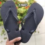 Kit 2 Chinelos Polo Wear Borracha Confortável Preto