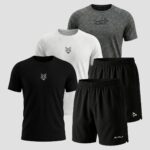 Kit 5 Peças Dry 3 Camisetas E 2 Bermudas Alpha