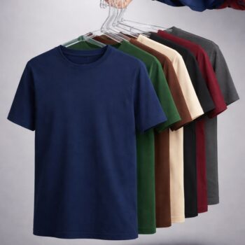 Kit 7 Camisetas Basica Lisa Algodão Premium Masculina