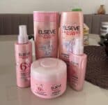 Kit Tratamento Capilar L'Oréal Paris Elseve Glycolic Gloss, Combate Porosidade, 5 Produtos para Brilho e Alinhamento