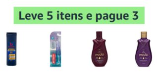 Leve 5 itens e pague 3 - Amazon