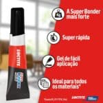 Loctite Super Bonder Power Gel, Cola Transparente com Fórmula Especial Flexível, Super Forte, Supercola Para Todos os Tipos de Materiais, 1x2g