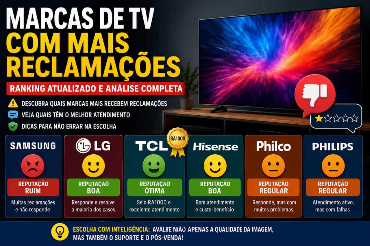 marcas de tv com mais reclamacoes no brasil ranking atualizado e analise completa Marcas de TV com Mais Reclamações no Brasil: Ranking Atualizado e Análise Completa