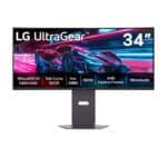 Monitor Gamer Curvo LG UltraGear 34, QHD, UltraWide, 160Hz, 1ms, FreeSync Premium, HDR10, Altura Ajustável, Som Integrado - 34G600A-B