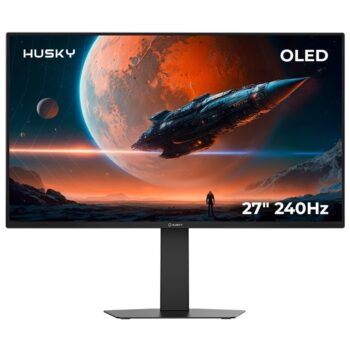 Monitor Gamer Husky Boreal OLED 27″, QHD, 240Hz, RGB, DisplayPort e HDMI, 1.07B Cores, Ajuste de Ângulo, Preto – HMG00727