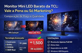 Monitor Mini LED Barato da TCL: Vale a Pena ou é Só Marketing?
