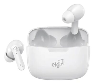 Fone De Ouvido Bluetooth Tws Branco Twpro3s ELG Cor Cinza