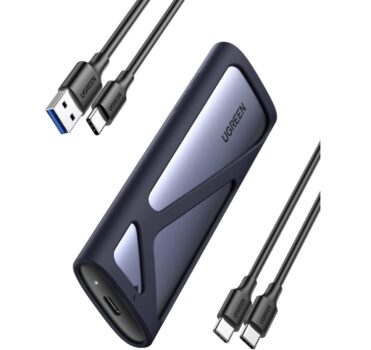 UGREEN Gabinete NVMe e SATA M.2 sem ferramentas, 10 Gbps USB C 3.2 Gen2, compatível com acabamento UASP, gabinete SSD NVMe compatível com chaves M e B&M SSDs 2280/2230/2242/2260
