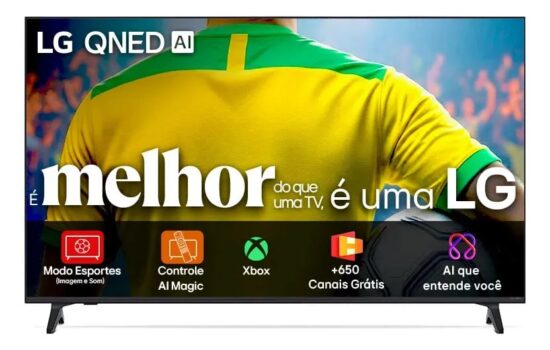 Smart Tv 4k 65 LG Qned73 Portal De Games Processador Ai 7 Gen8 4k Super Upscaling Google Cast Integrado Controle Ai Magic Webos 25 Modo Esportes Alerta De Esportes