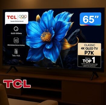 Smart TV TCL 65 Polegadas QLED 4K P7K WiFi Bluetooth Google TV HDR10+ Dolby Atmos Dolby Vision 65P7K