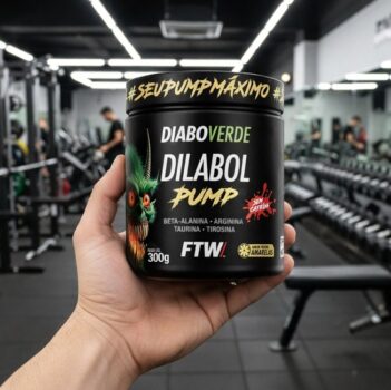 Dilabol Pump Pré Treino Pote 300g Sabor Frutas Amarelas Diabo Verde – FTW