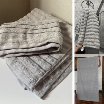 Jogo de Toalha 2 Banho e Rosto 100% Algodão 450g/m² Cor Rose Lisa