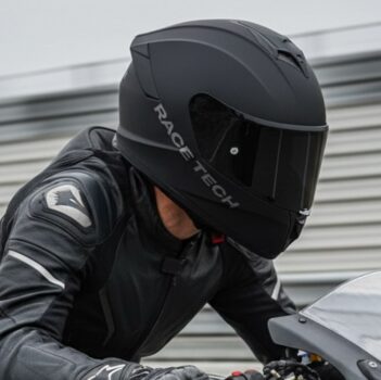 Capacete Race Tech Hit Monocolor Preto Fosco