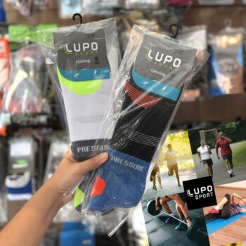 2 Meias Corrida Lupo Dry Fit Cano Médio Anti Bolha Poliamida