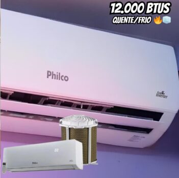 Ar Condicionado Split Hi Wall Inverter Philco 12000 BTU/h Quente e Frio PAC12QC – 220 Volts