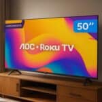 Smart TV 50" AOC 4K DLED 50U7045/78G Roku TV Quad Core 3 HDMI