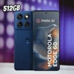 Smartphone Motorola Edge 60 5G - 512GB 24GB (12GB RAM+12GB Ram Boost) Tela Quad-Curve moto AI 50MP Sony Camera ultrarresistencia militar IP68 + IP69 - Azul Marinho