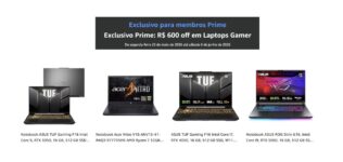 Cupom R$ 600 OFF em Laptops Gamer - Amazon