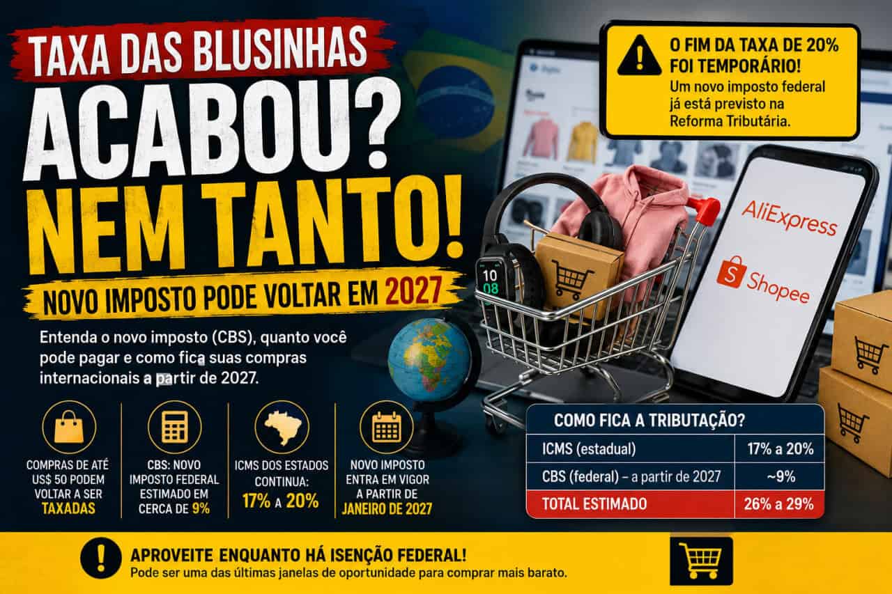 fim da taxa das blusinhas e temporario entenda o novo imposto que pode voltar em 2027 Fim da Taxa das Blusinhas é Temporário? Entenda o Novo Imposto que Pode Voltar em 2027