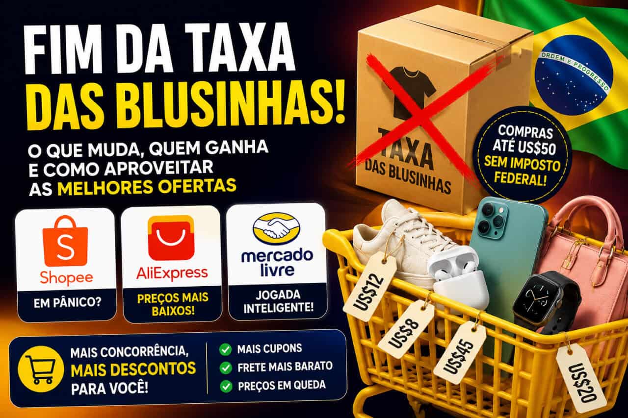 fim da taxa das blusinhas virou guerra entre shopee aliexpress e mercado livre e o consumidor brasileiro pode sair ganhando muito Fim da taxa das blusinhas virou guerra entre Shopee, AliExpress e Mercado Livre — e o consumidor brasileiro pode sair ganhando muito