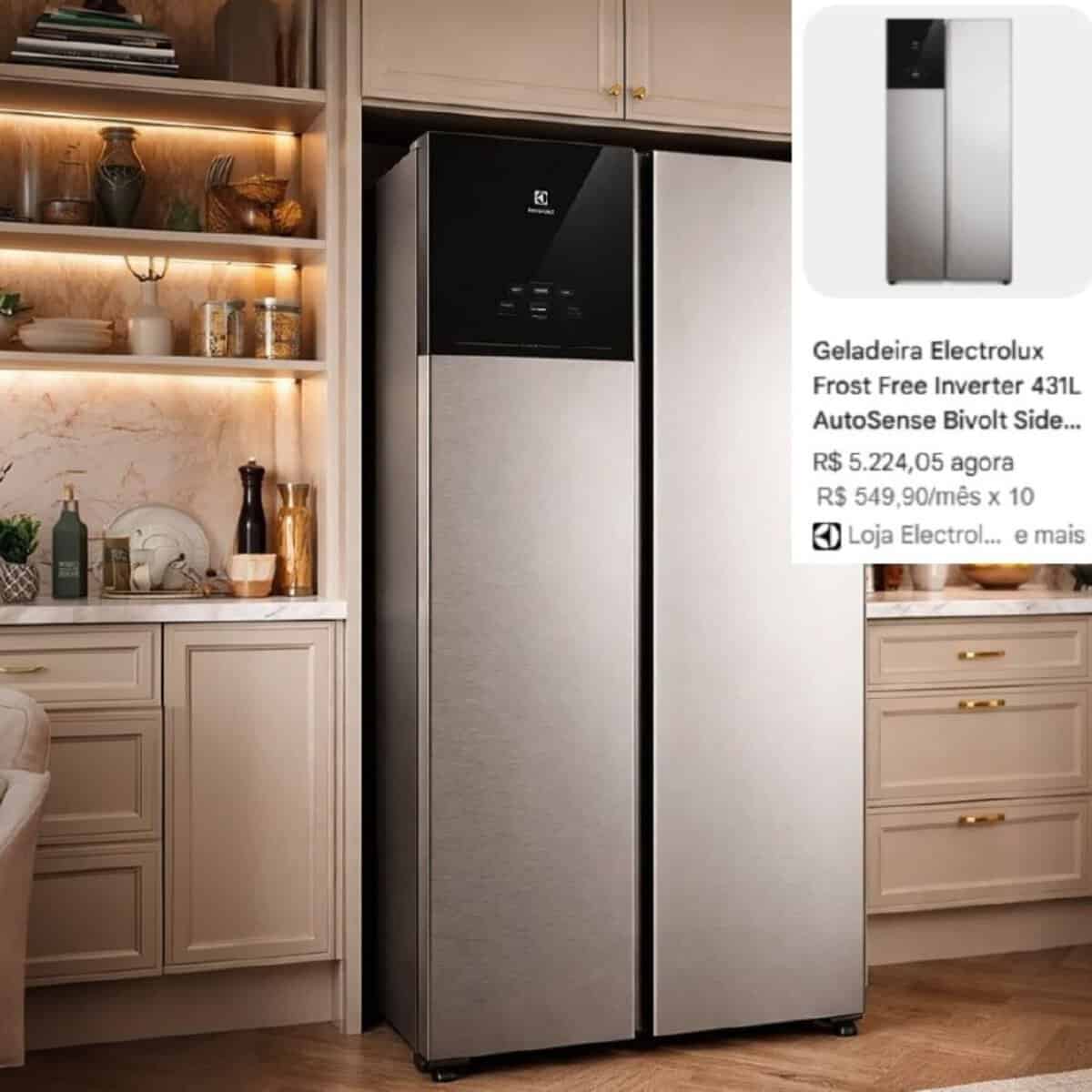 Geladeira/Refrigerador Electrolux Frost Free Side by Side 431L ES40S ...