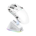 Mouse Gamer Sem Fio Attack Shark X11 PixArt PAW3311 Com Três Modos BT 2.4G E Base De Carregamento - AULA
