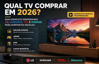 Qual TV Vale Mais a Pena em 2026? Guia Completo com Comparações Reais entre LG, Samsung, TCL e Hisense